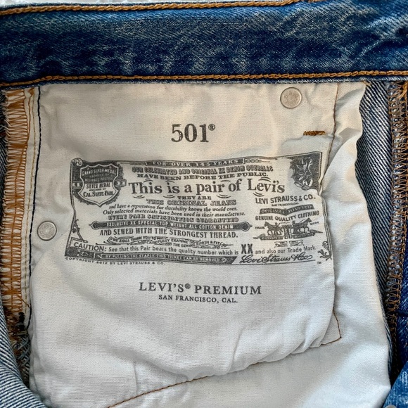 Levi’s Premium 501 Original Fit Women’s Straight Jeans Size 8/10 W29 - Picture 5 of 9